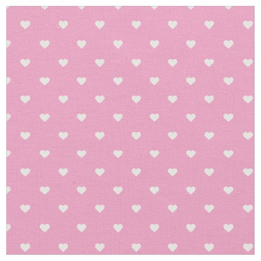 Pink Polka Dot Hearts Stoff (Nahaufnahme)