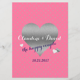 Pink Polka Dot Hochzeitsfeier Programm