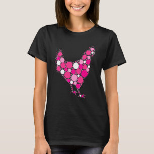 Pink Polka Dot Huhn Internationaler Punkt-Tag T-Shirt