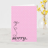 Pink Polka Dot Karte (Gelbe Blume)