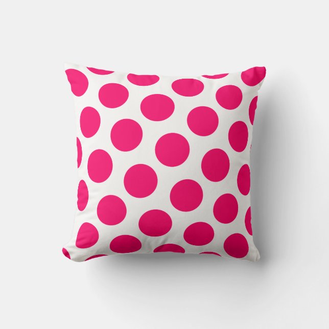 Pink Polka Dot Kissen (Vorderseite)