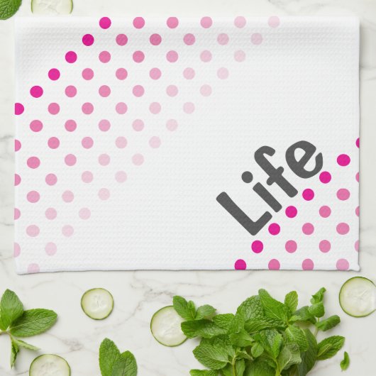 Pink polka Dot Küchentuch (Gefaltet)