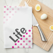 Pink polka Dot Küchentuch (Viertel Falte)