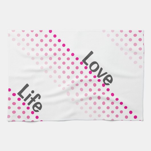 Pink polka Dot Küchentuch (Horizontal)