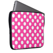 Pink Polka Dot Laptop Sleeve (Vorne Rechts)