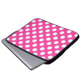 Pink Polka Dot Laptop Sleeve (Vorne Knopf)