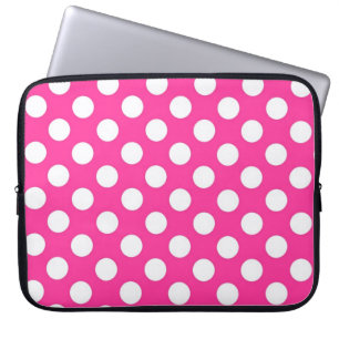 Pink Polka Dot Laptop Sleeve