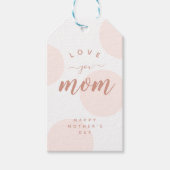 Pink Polka Dot Liebe Sie Mama Einfaches Geschenk T Geschenkanhänger (Vorderseite)
