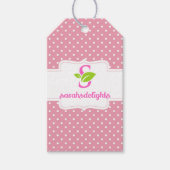 Pink-Polka-Dot-Logo Geschenkanhänger (Vorderseite)