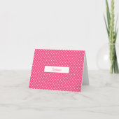 Pink Polka Dot mit Name Karte (Vorderseite)