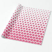 Pink Polka Dot Modern White Geschenkpapier (Ungerollt)