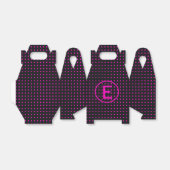 Pink Polka Dot Monogram Gevor Box Geschenkschachtel (Ungefaltet)