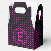 Pink Polka Dot Monogram Gevor Box Geschenkschachtel (Geöffnet)