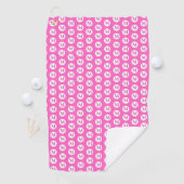 Pink Polka Dot Monogram Golfhandtuch (Insitu)