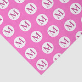 Pink Polka Dot Monogram Seidenpapier (Ausschnitt)