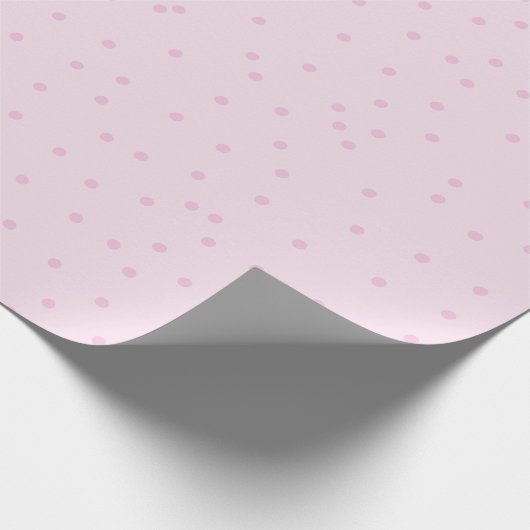 Pink Polka Dot Muster Minimalistisch Geschenkpapier (Ecke)