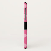 Pink Polka Dot Muster Mit Monogramm Case-Mate iPhone Hülle (Hinten/Links)