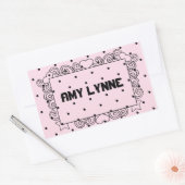 Pink Polka Dot Name Stickers (Umschlag)