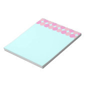 Pink Polka Dot Note Pad Notizblock (Rotiert)