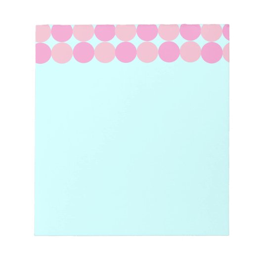 Pink Polka Dot Note Pad Notizblock (Vorderseite)