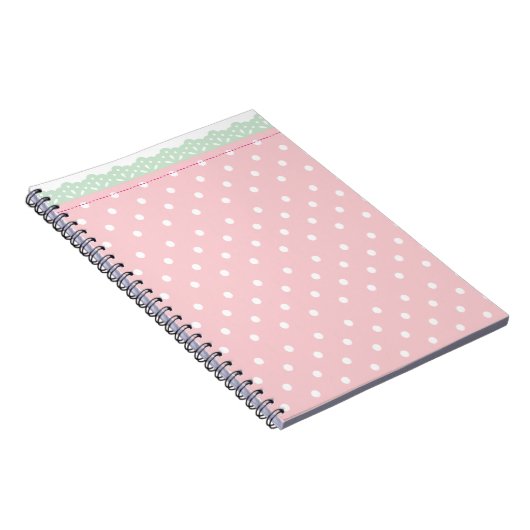 Pink Polka-Dot-Notebook-Journal Notizblock (Rechte Seite)