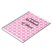 Pink Polka Dot Notizblock (Linke Seite)