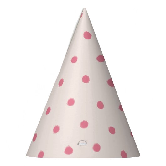 Pink Polka Dot Party Hat Partyhütchen (Links)