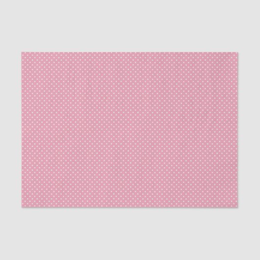 Pink Polka Dot Pattern Seidenpapier (Vorderseite)