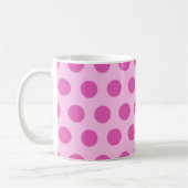 Pink polka dot pattern spotone Tasse (Links)