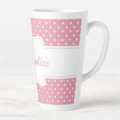 Pink Polka Dot personalisieren Milchtasse (Rechts)