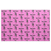 PINK POLKA DOT PERSONALISIERT GYMNASTICS FABRIC STOFF (Fat Quarter (45,7 x 55,9 cm))