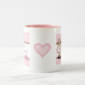 Pink Polka Dot Personalisierte Tasse (Mittel)