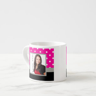 Pink Polka dot photo Vorlage Espressotasse