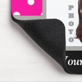 Pink Polka dot photo Vorlage Mousepad (Ecke)
