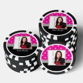 Pink Polka dot photo Vorlage Pokerchips (Stapel)