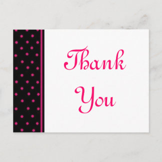 Pink Polka Dot Postkarte
