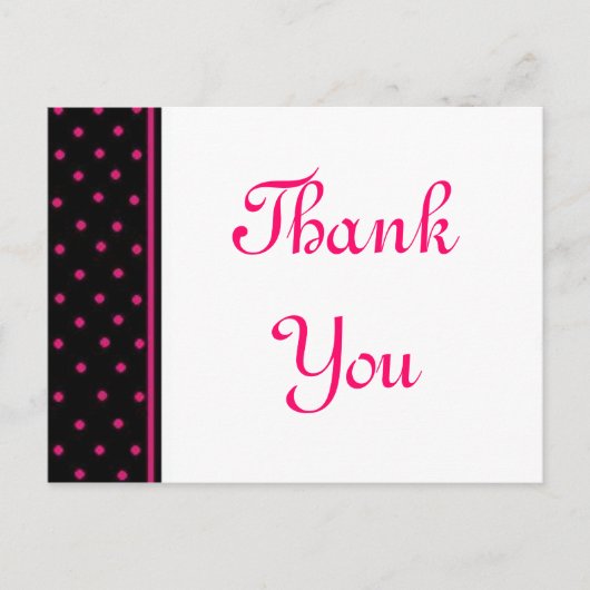 Pink Polka Dot Postkarte (Vorderseite)