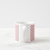 Pink, Polka dot, schwarzer Polka dot, pink und bla Espressotasse (Rückseite)