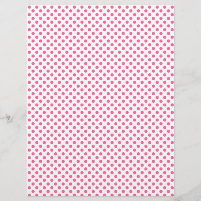 Pink polka dot scrapbook paper design (Vorderseite)