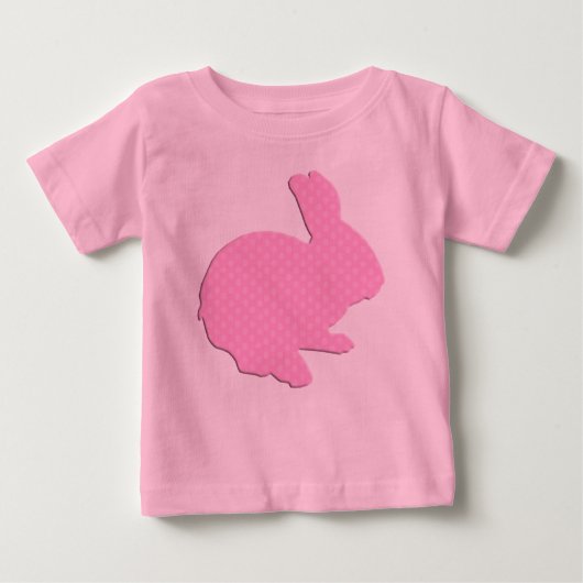 Pink Polka Dot Silhouette Ostern Sonniges Shirt (Vorderseite)