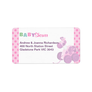 Pink Polka Dot & Spielzeug-Adressetikett Adressaufkleber