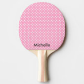 Pink polka Dot Tischtennis Pong Paddel Schläger (Vorderseite)