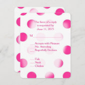 Pink Polka Dot UAWG mit Entree Choice RSVP Karte (Vorne/Hinten)