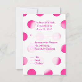 Pink Polka Dot UAWG mit Entree Choice RSVP Karte