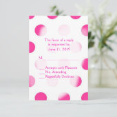 Pink Polka Dot UAWG RSVP Karte (Stehend Vorderseite)