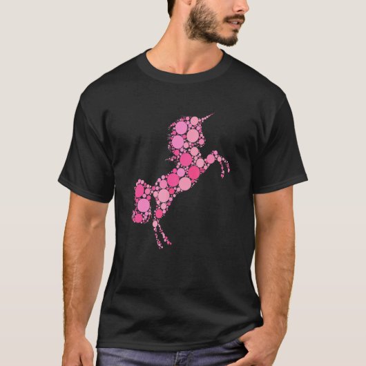 Pink Polka Dot Unicorn International Dot Day T-Shirt (Vorderseite)