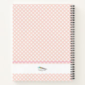 Pink Polka Dot Universe Diamond Personalisiert Notizblock (Rückseite)