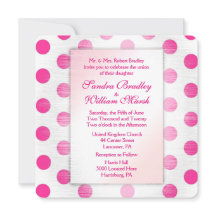 Pink Polka Dot Wedding Einladung