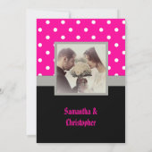 Pink polka dot weditation einladung (Rückseite)