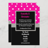 Pink polka dot weditation einladung (Vorne/Hinten)